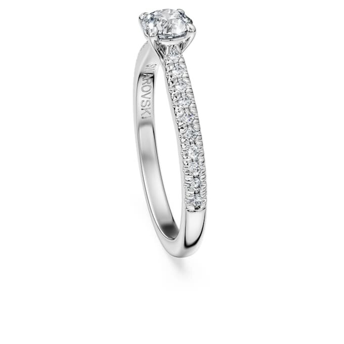 Inel solitar Eternity cu diamante create în laborator, 0,7 ct în total, formă rotundă, aur alb de 14K Inel solitar Eternity cu diamante create în laborator, 0,7 ct în total, formă rotundă, aur alb de 14K