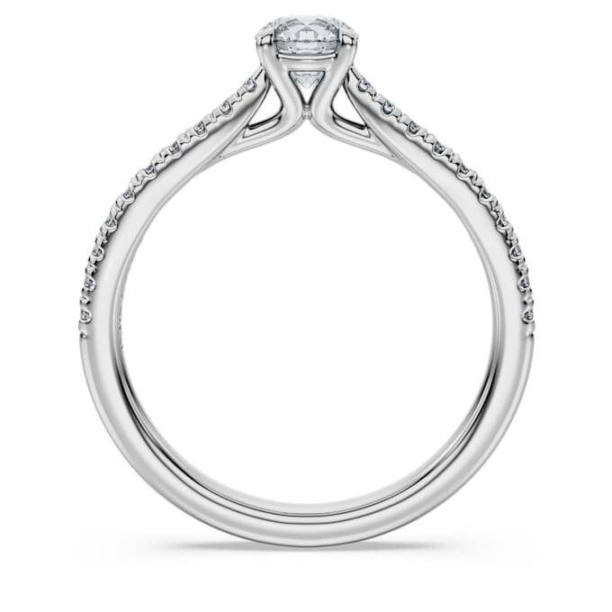 Inel solitar Eternity cu diamante create în laborator, 0,7 ct în total, formă rotundă, aur alb de 14K Inel solitar Eternity cu diamante create în laborator, 0,7 ct în total, formă rotundă, aur alb de 14K