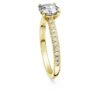 Inel solitar Eternity cu diamante create în laborator, 1,2 carate în total, formă rotundă, aur galben de 14K