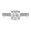 Inel solitar Eternity cu diamante create în laborator, 1,2 Ct în total, formă rotundă, aur alb de 14K Inel solitar Eternity cu diamante create în laborator, 1,2 Ct în total, formă rotundă, aur alb de 14K