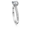 Inel solitar Eternity cu diamante create în laborator, 1,2 Ct în total, formă rotundă, aur alb de 14K Inel solitar Eternity cu diamante create în laborator, 1,2 Ct în total, formă rotundă, aur alb de 14K