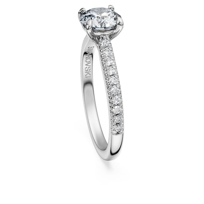 Inel solitar Eternity cu diamante create în laborator, 1,2 Ct în total, formă rotundă, aur alb de 14K Inel solitar Eternity cu diamante create în laborator, 1,2 Ct în total, formă rotundă, aur alb de 14K