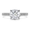 Inel solitar Eternity cu diamante create în laborator, 1,7 carate în total, formă rotundă, aur alb de 14K Inel solitar Eternity cu diamante create în laborator, 1,7 carate în total, formă rotundă, aur alb de 14K