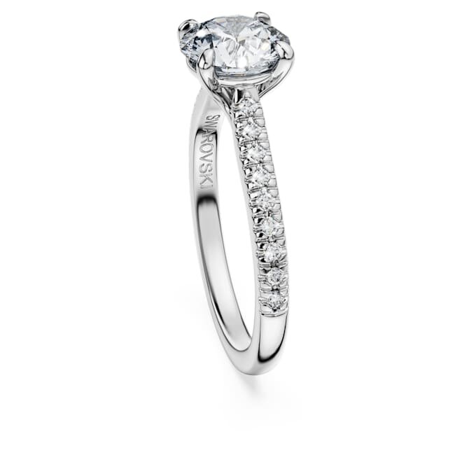 Inel solitar Eternity cu diamante create în laborator, 1,7 carate în total, formă rotundă, aur alb de 14K Inel solitar Eternity cu diamante create în laborator, 1,7 carate în total, formă rotundă, aur alb de 14K