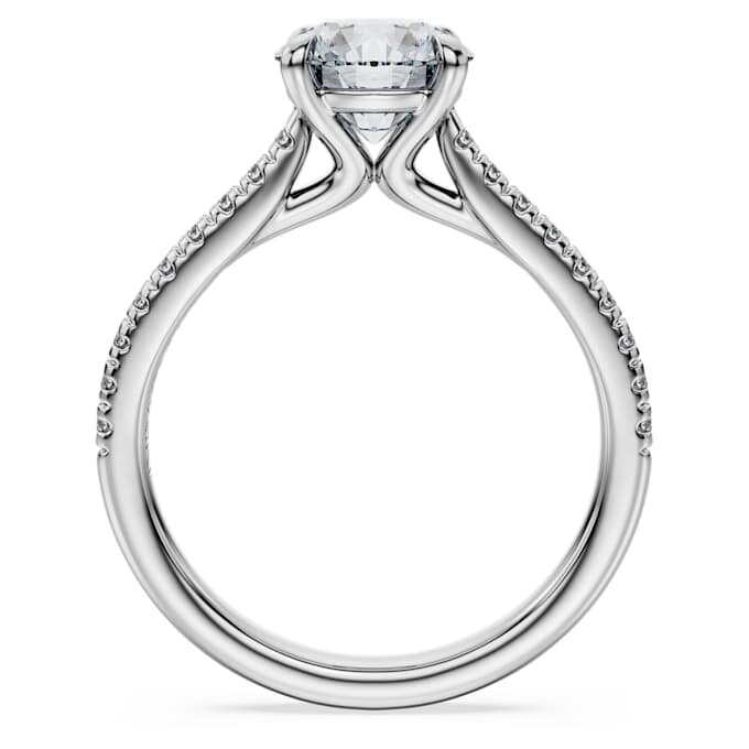 Inel solitar Eternity cu diamante create în laborator, 1,7 carate în total, formă rotundă, aur alb de 14K Inel solitar Eternity cu diamante create în laborator, 1,7 carate în total, formă rotundă, aur alb de 14K