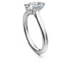 Inel solitar Eternity cu diamante create în laborator, 1 carat în total, formă de pară, aur alb de 14K Inel solitar Eternity cu diamante create în laborator, 1 carat în total, formă de pară, aur alb de 14K