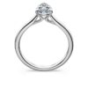 Inel solitar Eternity cu diamante create în laborator, 1 carat în total, formă de pară, aur alb de 14K Inel solitar Eternity cu diamante create în laborator, 1 carat în total, formă de pară, aur alb de 14K