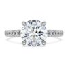 Inel solitar Eternity cu diamante create în laborator, 2,2 Ct în total, formă rotundă, aur alb de 14K Inel solitar Eternity cu diamante create în laborator, 2,2 Ct în total, formă rotundă, aur alb de 14K