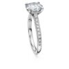 Inel solitar Eternity cu diamante create în laborator, 2,2 Ct în total, formă rotundă, aur alb de 14K Inel solitar Eternity cu diamante create în laborator, 2,2 Ct în total, formă rotundă, aur alb de 14K