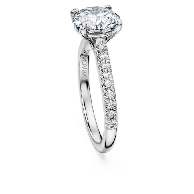 Inel solitar Eternity cu diamante create în laborator, 2,2 Ct în total, formă rotundă, aur alb de 14K Inel solitar Eternity cu diamante create în laborator, 2,2 Ct în total, formă rotundă, aur alb de 14K