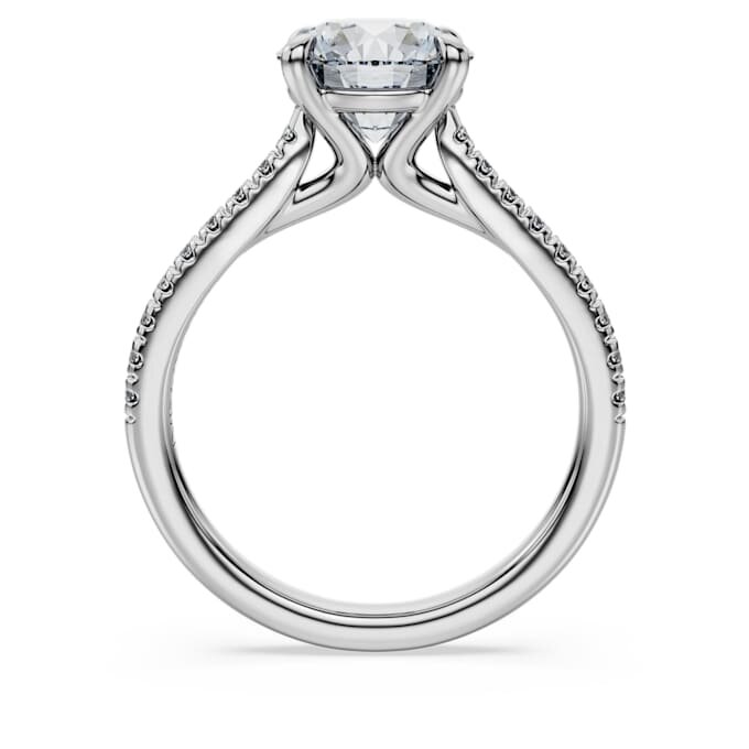 Inel solitar Eternity cu diamante create în laborator, 2,2 Ct în total, formă rotundă, aur alb de 14K Inel solitar Eternity cu diamante create în laborator, 2,2 Ct în total, formă rotundă, aur alb de 14K