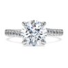 Inel solitar Eternity cu diamante create în laborator, 2,25 Ct în total, formă rotundă, aur alb de 14K Inel solitar Eternity cu diamante create în laborator, 2,25 Ct în total, formă rotundă, aur alb de 14K