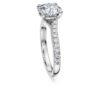 Inel solitar Eternity cu diamante create în laborator, 2,25 Ct în total, formă rotundă, aur alb de 14K Inel solitar Eternity cu diamante create în laborator, 2,25 Ct în total, formă rotundă, aur alb de 14K
