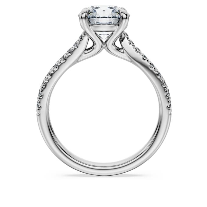 Inel solitar Eternity cu diamante create în laborator, 2,25 Ct în total, formă rotundă, aur alb de 14K Inel solitar Eternity cu diamante create în laborator, 2,25 Ct în total, formă rotundă, aur alb de 14K