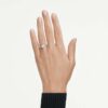 Inel solitar Eternity Halo cu diamante create în laborator, 0,45 carate în total, formă rotundă, argint sterling Inel solitar Eternity Halo cu diamante create în laborator, 0,45 carate în total, formă rotundă, argint sterling