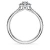 Inel solitar Eternity Halo cu diamante create în laborator, 0,45 carate în total, formă rotundă, argint sterling Inel solitar Eternity Halo cu diamante create în laborator, 0,45 carate în total, formă rotundă, argint sterling