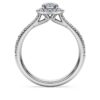 Inel solitar Eternity Halo cu diamante create în laborator, 0,8 carate în total, formă rotundă, aur alb de 14K Inel solitar Eternity Halo cu diamante create în laborator, 0,8 carate în total, formă rotundă, aur alb de 14K