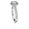 Inel solitar Eternity Halo cu diamante create în laborator, 1,33 carate în total, formă rotundă, aur alb de 14K Inel solitar Eternity Halo cu diamante create în laborator, 1,33 carate în total, formă rotundă, aur alb de 14K