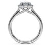 Inel solitar Eternity Halo cu diamante create în laborator, 1,33 carate în total, formă rotundă, aur alb de 14K Inel solitar Eternity Halo cu diamante create în laborator, 1,33 carate în total, formă rotundă, aur alb de 14K