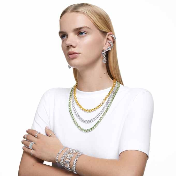 Inel Una Angelic cu tăietură rotundă, alb, placat cu rodiu Inel Una Angelic cu tăietură rotundă, alb, placat cu rodiu