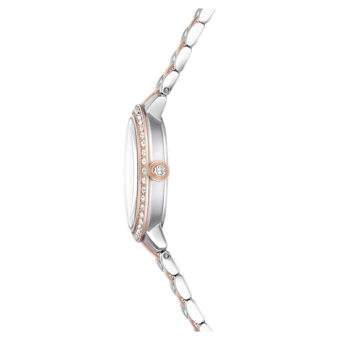 Matrix 3-Link Ceas, fabricat în Elveția, brățară metalică, finisaj argintiu și auriu roz Matrix 3-Link Ceas, fabricat în Elveția, brățară metalică, finisaj argintiu și auriu roz