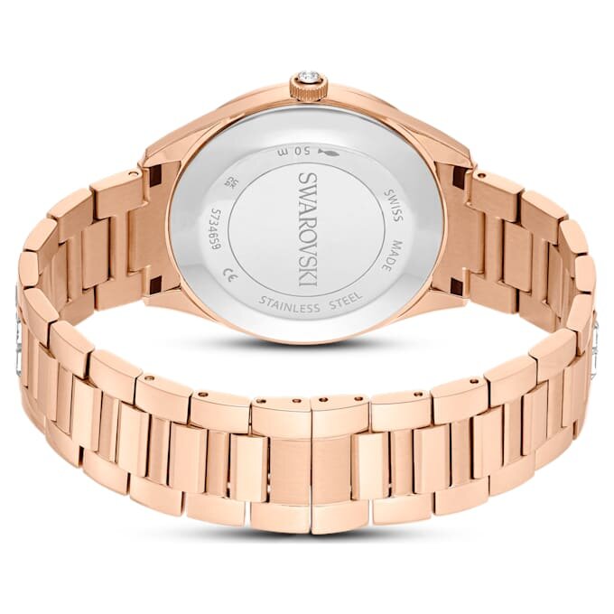 Matrix Date Watch, fabricat în Elveția, brățară metalică, nuanță de aur roz, finisaj în nuanță de aur roz Matrix Date Watch, fabricat în Elveția, brățară metalică, nuanță de aur roz, finisaj în nuanță de aur roz