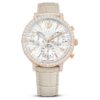 Matrix Tennis Chrono, fabricat în Elveția, curea din piele, bej, finisaj în nuanțe de aur roz Matrix Tennis Chrono, fabricat în Elveția, curea din piele, bej, finisaj în nuanțe de aur roz