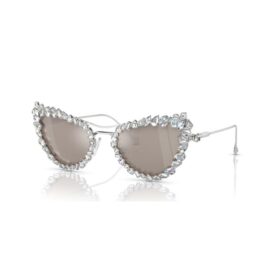 Ochelari de soare cu clemă 2 în 1, model statement, formă „ochi de pisică”, Sk7011, albi