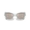 Ochelari de soare cu clemă 2 în 1, model statement, formă „ochi de pisică”, Sk7011, albi Ochelari de soare cu clemă 2 în 1, model statement, formă „ochi de pisică”, Sk7011, albi