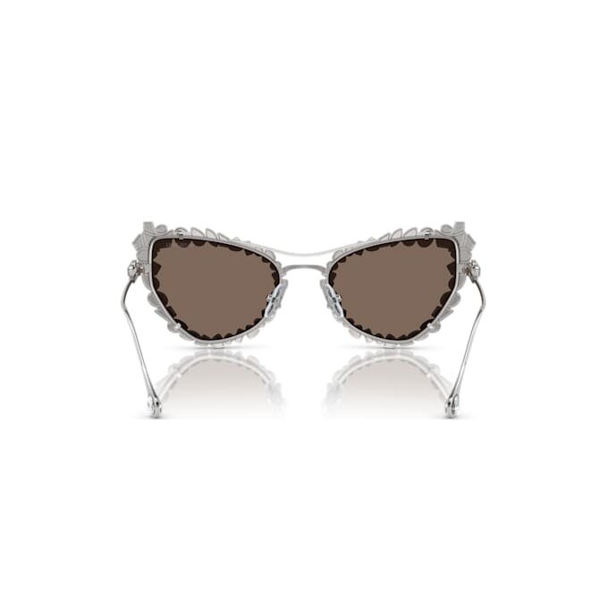 Ochelari de soare cu clemă 2 în 1, model statement, formă „ochi de pisică”, Sk7011, albi Ochelari de soare cu clemă 2 în 1, model statement, formă „ochi de pisică”, Sk7011, albi