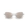 Ochelari de soare cu clemă 2 în 1, model statement, formă „ochi de pisică”, Sk7011, albi Ochelari de soare cu clemă 2 în 1, model statement, formă „ochi de pisică”, Sk7011, albi