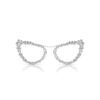 Ochelari de soare cu clemă 2 în 1, model statement, formă „ochi de pisică”, Sk7011, albi Ochelari de soare cu clemă 2 în 1, model statement, formă „ochi de pisică”, Sk7011, albi