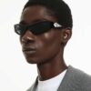 Ochelari de soare cu formă „Cat-Eye”, Sk6046, negru Ochelari de soare cu formă „Cat-Eye”, Sk6046, negru