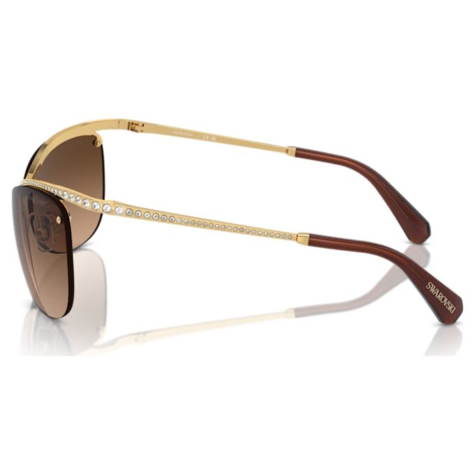 Ochelari de soare cu formă ovală, Sk7018, maro Ochelari de soare cu formă ovală, Sk7018, maro