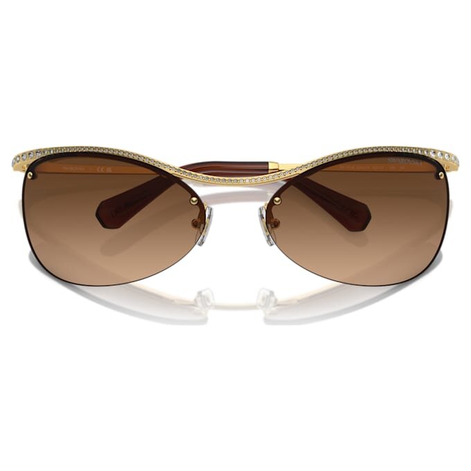 Ochelari de soare cu formă ovală, Sk7018, maro Ochelari de soare cu formă ovală, Sk7018, maro