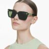 Ochelari de soare cu formă pătrată, Sk6032, verzi Ochelari de soare cu formă pătrată, Sk6032, verzi