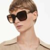 Ochelari de soare cu formă pătrată, Sk6049, maro Ochelari de soare cu formă pătrată, Sk6049, maro