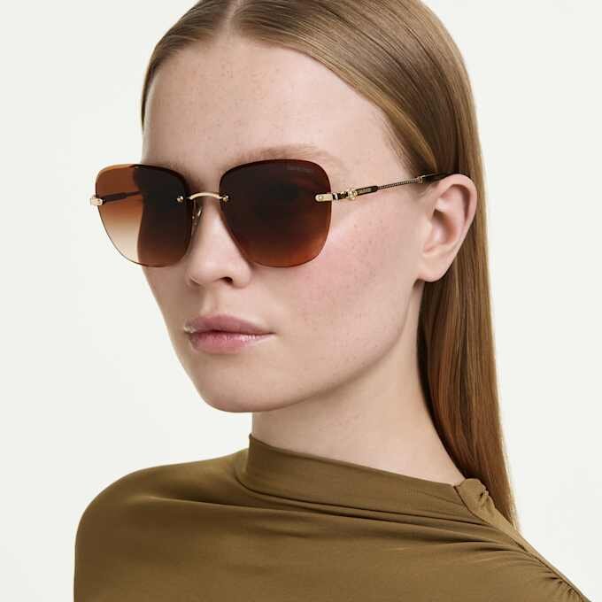 Ochelari de soare cu formă pătrată, Sk7043, maro Ochelari de soare cu formă pătrată, Sk7043, maro