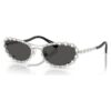 Ochelari de soare de formă ovală, 2 în 1 cu clemă, Sk7044, nuanță argintie Ochelari de soare de formă ovală, 2 în 1 cu clemă, Sk7044, nuanță argintie