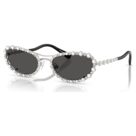 Ochelari de soare de formă ovală, 2 în 1 cu clemă, Sk7044, nuanță argintie