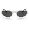 Ochelari de soare de formă ovală, 2 în 1 cu clemă, Sk7044, nuanță argintie Ochelari de soare de formă ovală, 2 în 1 cu clemă, Sk7044, nuanță argintie