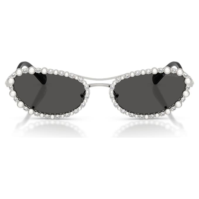 Ochelari de soare de formă ovală, 2 în 1 cu clemă, Sk7044, nuanță argintie Ochelari de soare de formă ovală, 2 în 1 cu clemă, Sk7044, nuanță argintie