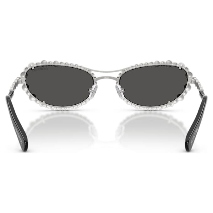 Ochelari de soare de formă ovală, 2 în 1 cu clemă, Sk7044, nuanță argintie Ochelari de soare de formă ovală, 2 în 1 cu clemă, Sk7044, nuanță argintie