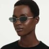 Ochelari de soare de formă ovală, 2 în 1 cu clemă, Sk7044, nuanță argintie Ochelari de soare de formă ovală, 2 în 1 cu clemă, Sk7044, nuanță argintie