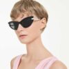 Ochelari de soare în formă de ochi de pisică, Sk6038, negri Ochelari de soare în formă de ochi de pisică, Sk6038, negri