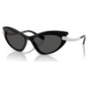 Ochelari de soare în formă de ochi de pisică, Sk6038, negri Ochelari de soare în formă de ochi de pisică, Sk6038, negri