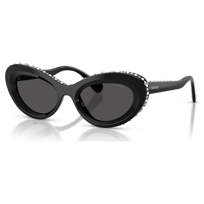 Ochelari de soare în formă de ochi de pisică, Sk6061U, negri Ochelari de soare în formă de ochi de pisică, Sk6061U, negri