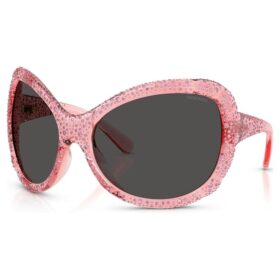 Ochelari de soare supradimensionați, formă „ochi de pisică”, Sk6052, roz
