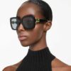 Ochelari de soare supradimensionați, formă pătrată, SK6001, negru Ochelari de soare supradimensionați, formă pătrată, SK6001, negru