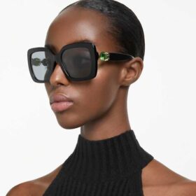 Ochelari de soare supradimensionați, formă pătrată, SK6001, negru